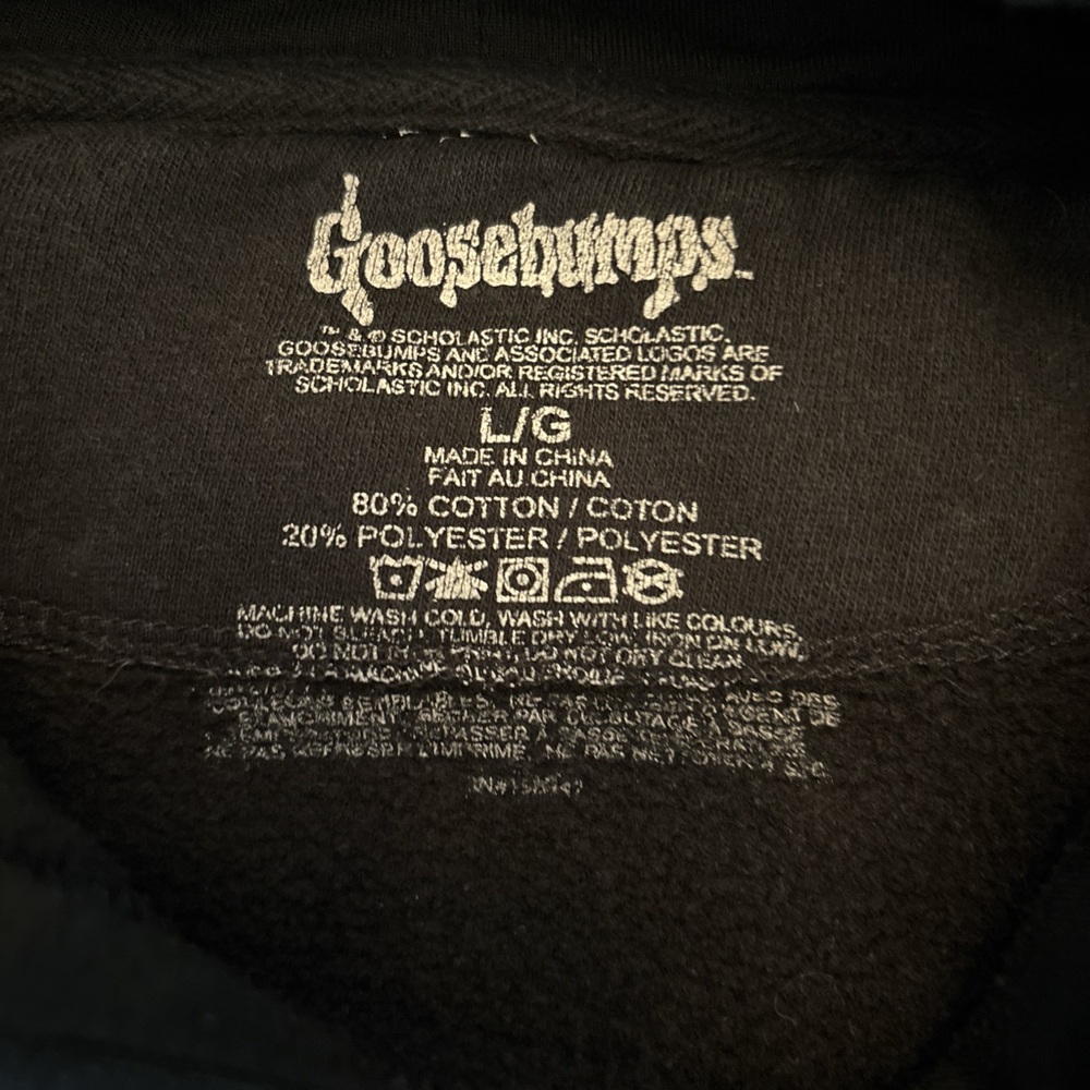 Vintage Goosebumps Black Hoodie for Kids - Picture 4 of 7